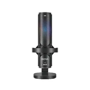 BOYA BY-K9 RGB USB Microphone – USB Type-C/Type-A, 48kHz/24-bit, 3-Pattern Condenser Mic, Noise Cancellation