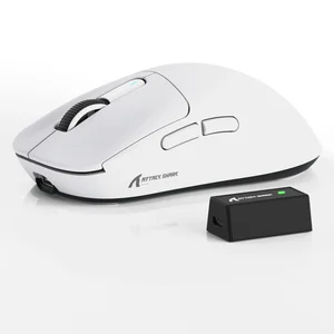 Attack Shark X3 PRO Tri-Mode Lightweight Gaming Mouse with 4K Polling Dongle – White