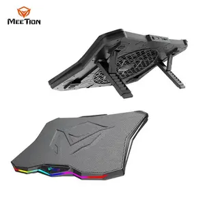 Meetion CP4040 Laptop Cooling Pad – Big Fan RGB Backlight, USB Wired