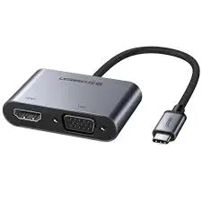 UGREEN USB-C to HDMI VGA USB 3.0 Multiport Converter Gray with PD for Laptop MacBook