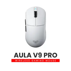AULA V9 Pro Wireless Gaming Mouse – PAW3395 Sensor, 26000 DPI, 8KHz Polling Rate, High-Precision Performance – White