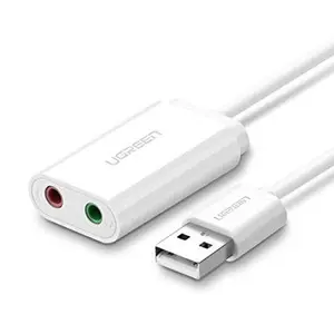 UGREEN USB-A to 3.5mm External Stereo Sound Adapter – USB Audio Card for PC, Laptop & Headphones