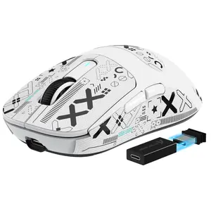 Attack Shark X3 PRO Tri-Mode Lightweight Gaming Mouse with 4K Polling Dongle – White
