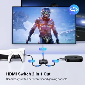 UGREEN 2 In 1 Out HDMI Switcher 4K 60Hz Video Switch Box for TV Monitor