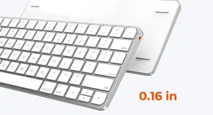 Meetion iKey C210 Silver 2-in-1 Wireless Keyboard & Mouse Combo – Scissor Switch, 78 Keys, Dual Mode