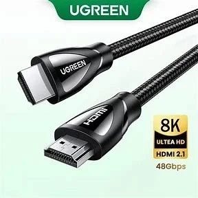 UGREEN HDMI 2.1 Cable 8K@60Hz 90° Angled Connector 3 Meter – 48Gbps High Speed HDMI Cable