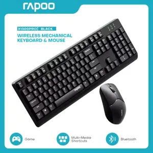 Rapoo X1500 PRO Wireless Keyboard & Mouse Combo White – 2.4GHz, Full-Size 104-Key, 1000 DPI Optical Mouse