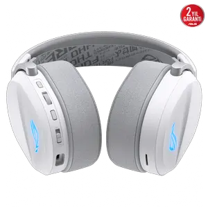 ASUS ROG Pelta A501 White Wireless Gaming Headset Tri-Mode Connectivity 7.1 Surround Sound Gaming Headphones for PC Console Mobile