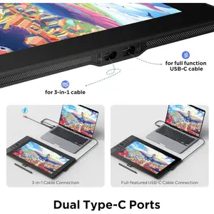 UGEE UE16 15.4" Full HD Pen Display Drawing Tablet – 143% sRGB, 16384 Pressure Levels, Full-Laminated Screen