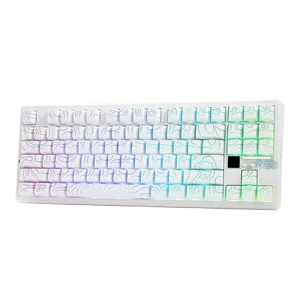 AULA F87 Pro V2 Dye-Sub Tri-Mode Wireless Mechanical Gaming Keyboard - Meteor Ice Cream Switch