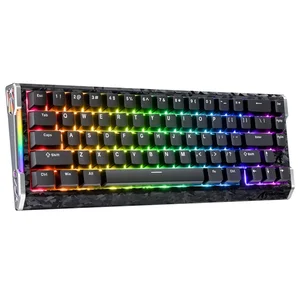 Attack Shark X68PRO HE Tri-Mode Wireless Rapid Trigger Keyboard – 60% Magnetic Switch, RGB, Coiled Cable, Black Red