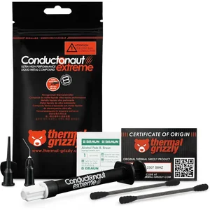 Thermal Grizzly Conductonaut Extreme 1 Gram Liquid Metal Thermal Paste – Ultimate Cooling Performance