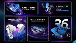 Faster QuestX Wireless Earbuds – ANC+ENC with 4 Mic, Type-C Fast Charge, Bluetooth v5.3, Up to 36 Hrs Playtime