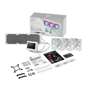 ASUS ROG Ryujin III 360 ARGB Extreme 360mm AIO Liquid CPU Cooler OLED Display Noctua Fans Premium Gaming Cooling Intel AMD Support Black/White