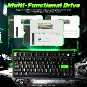 Attack Shark R85HE 75% Wired Rapid Trigger Magnetic Switch Gaming Keyboard – 8KHz, Custom RGB, Green