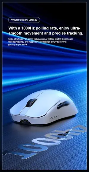 AULA SC380 Pro PAW3311 12000DPI Wireless Gaming Mouse with Dock White