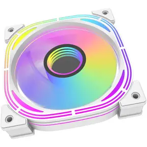 Darkflash INF 24 White 5-in-1 RGB Case Fan Kit with Controller & Remote - 120mm PC Cooling Fans for Gaming PC