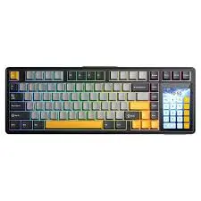 AULA L99 BlackStorm (Dark Grey + Light Grey + Yellow) Raindrop Switch Tri-Mode Mechanical Gaming Keyboard - Wireless Hot-Swap RGB