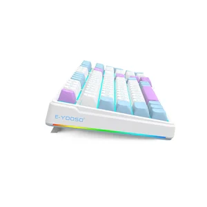 E-YOOSO Z-99 RGB Mechanical Keyboard White Blue Purple