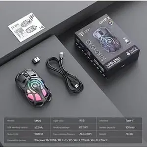 ONIKUMA DM02 Gray Honeycomb Tri-Mode Wireless Gaming Mouse - 12800 DPI, RGB