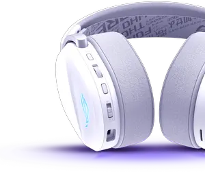ASUS ROG Pelta A501 White Wireless Gaming Headset Tri-Mode Connectivity 7.1 Surround Sound Gaming Headphones for PC Console Mobile