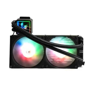 GFURY GF-240 BLACK HURRICAN 240mm ARGB Liquid CPU Cooler | High Performance Dual 120mm Fan AIO Cooling System for Gaming PC