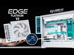 Lian Li EG1350P EDGE Platinum V2 1350W 80 Plus Platinum PSU with EDGE Hub ADV – White, UK, New Launch