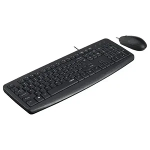 Rapoo NX1600 Wired Keyboard & Mouse Combo – Full-Size Spill-Resistant Keyboard with Palm Rest & 1000 DPI Mouse