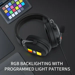 Redragon SPARDA H375 RGB 7.1 Surround Sound Wired Gaming Headset with Detachable Noise-Cancelling Microphone