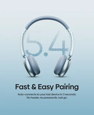 Faster Soluna S7 Wireless Headphones – ANC Noise Cancellation, Bluetooth v5.4, Game Mode, Up to 43 Hrs Playtime