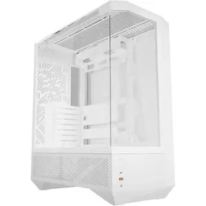 Darkflash DY460 ATX Full Tower Gaming PC Case White - Triple Tempered Glass Panoramic Cabinet, Supports RTX 4090 & 400mm GPU, USB Type-C