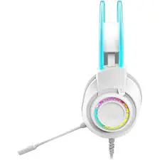 Redragon SCREAM H231W RGB Wired Gaming Headset White Edition with Noise Cancelling Microphone | Stereo Gaming Headphones for PC, PS5, Xbox & Mobile