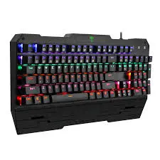 T-Dagger Battleship TGK301 Wired Mechanical Gaming Keyboard with Rainbow LED Backlight, Full Anti-Ghosting, Double-Shot Keycaps, 104 Keys, USB Gaming Keyboard for PC