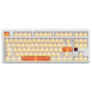 Attack Shark X87 Ultra Wireless Mechanical Keyboard – TKL, Tri-Mode 2.4GHz 8K / Bluetooth / USB-C, RGB, Ice Orange