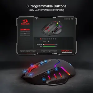 Redragon M690 Pro MIRAGE Pro Wireless RGB Gaming Mouse 8000 DPI Programmable Gamer Mouse
