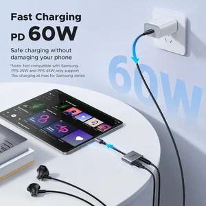 UGREEN USB-C to 3.5mm Audio Adapter with PD Fast Charging USB Type-C