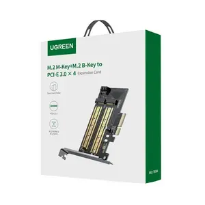 UGREEN M.2 M-Key and B-Key to PCI-E 3.0 x4 Expansion Card Adapter for SSD