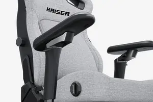 AndaSeat Kaiser 4 V2 L with 6D Armrest Ergonomic Gaming Chair Ash Grey Fabric - Large Premium Gaming Chair