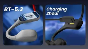 Faster AS18 Bone Conduction Headphones – IP5X Water Resistant, Flexible Earhook, Bluetooth v5.3, Up to 6 Hrs Playtime