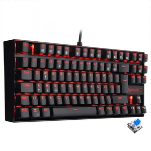 Redragon KUMARA K552-RGB Black Mechanical Gaming Keyboard – TKL 87-Key Mechanical Keyboard with Red Switches, LED Backlight & Anti-Ghosting