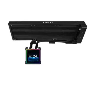 Lian Li GHS2LCDS36NB HydroShift II LCD-S 360N Fanless 360mm AIO Liquid CPU Cooler – Black, LCD Display Pump Head