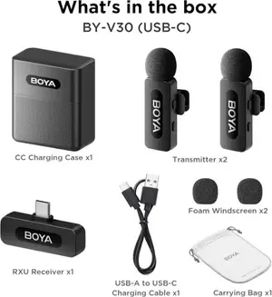 BOYA BY-V30 Dual Wireless Microphone – For Type-C Only