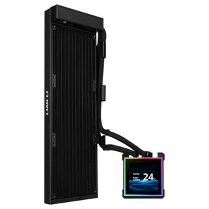 Lian Li GHS2LCDS36NB HydroShift II LCD-S 360N Fanless 360mm AIO Liquid CPU Cooler – Black, LCD Display Pump Head