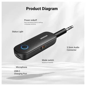 UGREEN USB 2.0 to 3.5mm Bluetooth Audio Adapter Wireless Bluetooth