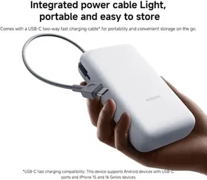 Xiaomi Mi 22.5W Power Bank 20000mAh – Integrated Cable, Fast Charging