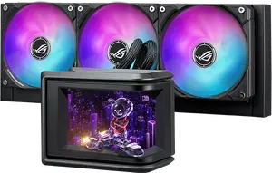 ASUS ROG Ryuo IV SLC 360 ARGB Black 360mm AIO Liquid CPU Cooler OLED Display High Performance Gaming Cooler Intel AMD Support Aura Sync