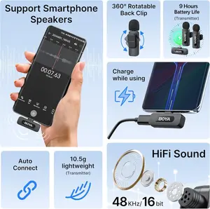 BOYA BY-V20 Wireless Microphone – Dual, For Type-C