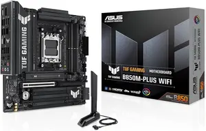 ASUS TUF GAMING B850M-PLUS WIFI 7 mATX Motherboard – AMD AM5, DDR5, PCIe 5.0, WiFi 7, Ryzen 7000/8000/9000 Support