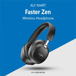 Faster Zen Wireless Headphones – Head Tracking Spatial Audio, Hybrid ANC+ENC, Dual Pairing Bluetooth v6.0, Up to 50 Hrs Playtime