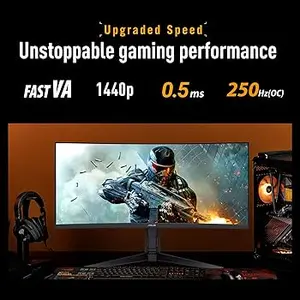 ASUS TUF Gaming VG34WQML5A 34-Inch UltraWide Curved Gaming Monitor - 3440x1440 250Hz HDR400 VA FreeSync Premium